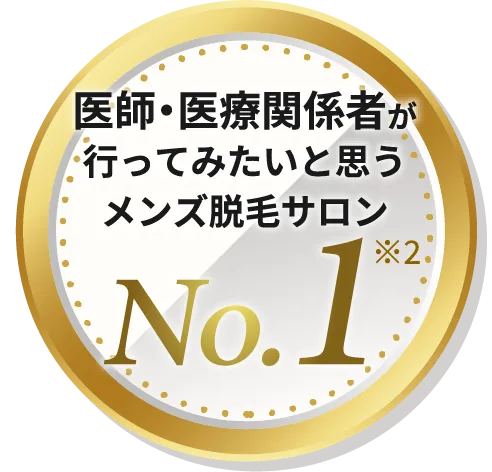 医師・医療関係者が行ってみたいと思うメンズ脱毛サロンNo.1