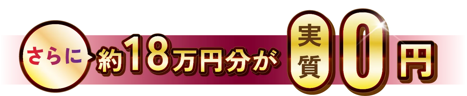 約18万円が実質0円