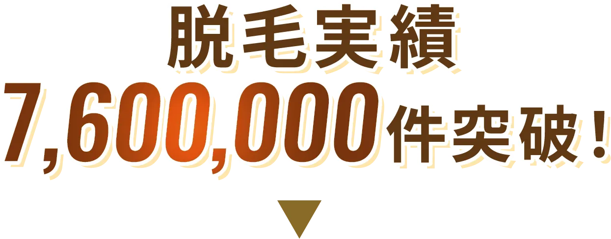 脱毛実績3,600,000件突破!