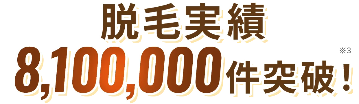 脱毛実績3,600,000件突破!