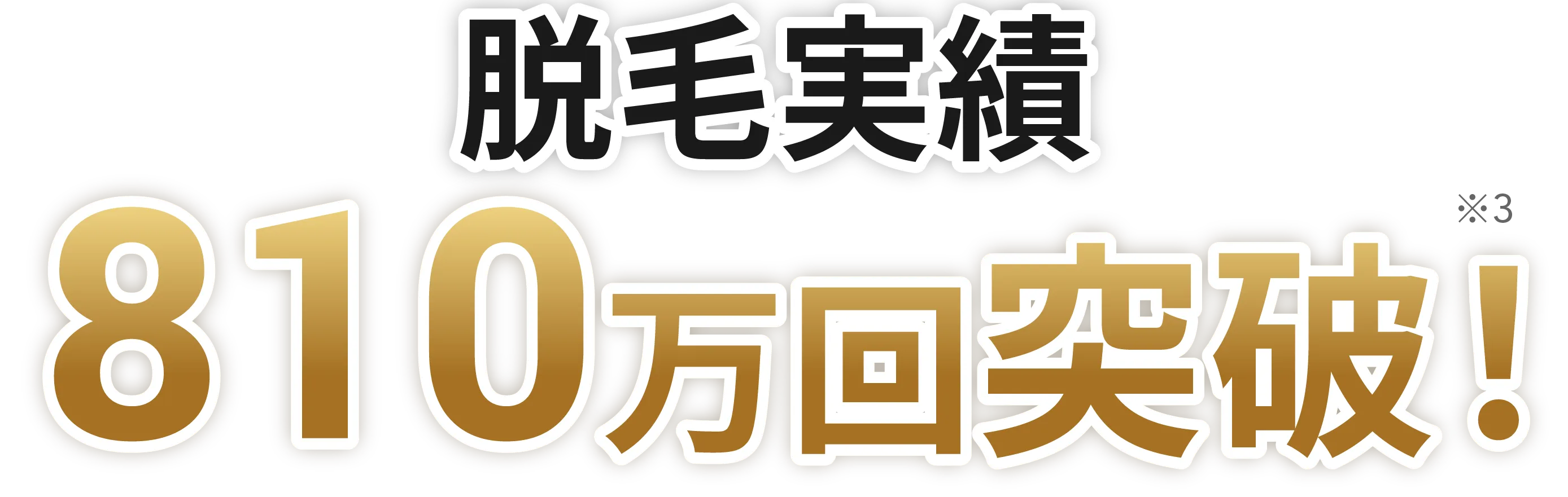脱毛実績360万件突破!