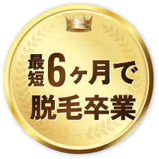 最短6ヶ月で脱毛卒業