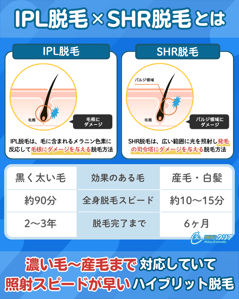 脱毛サロン_メンズ_IPL_SHR_ハイブリット