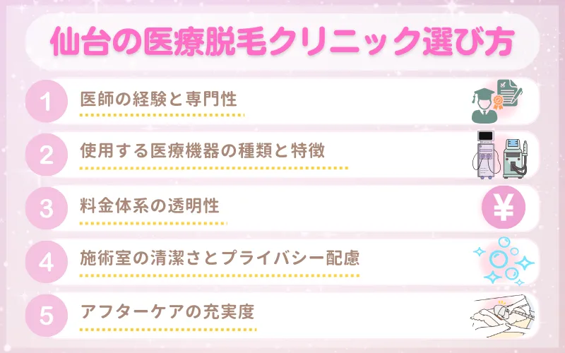 医療脱毛_仙台_選び方