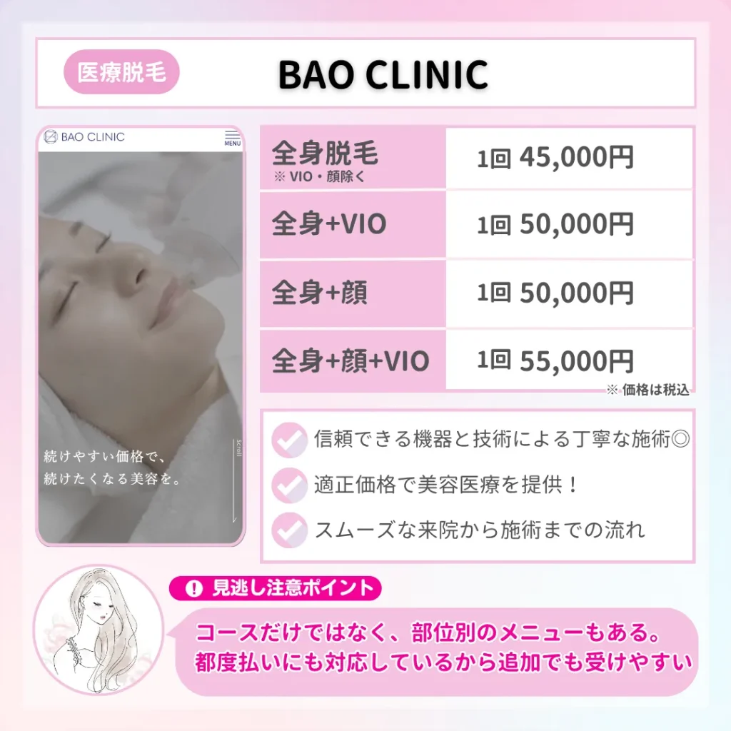 BAO CLINIC　大阪 解説画像