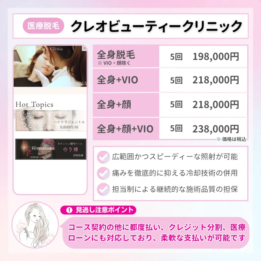 医療脱毛_大阪_クレオビューティークリニック