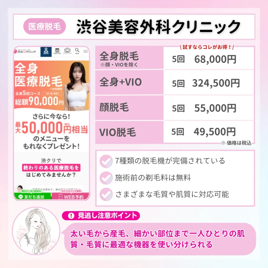 医療脱毛_東京_渋谷美容外科クリニック