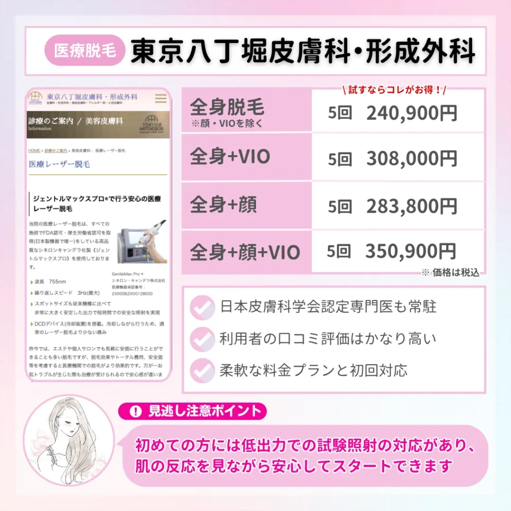 医療脱毛_東京_東京八丁堀皮膚科・形成外科