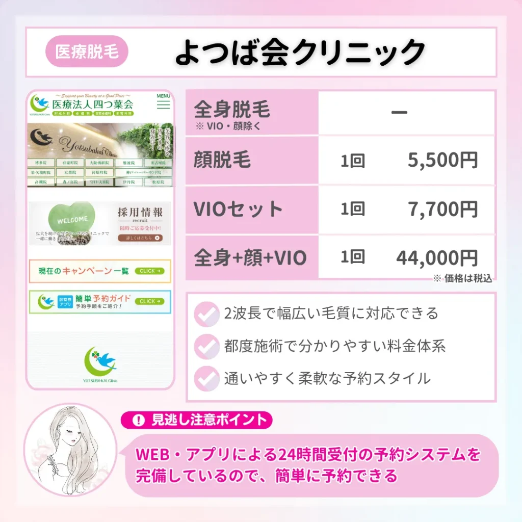 医療脱毛_大阪_よつば会クリニック