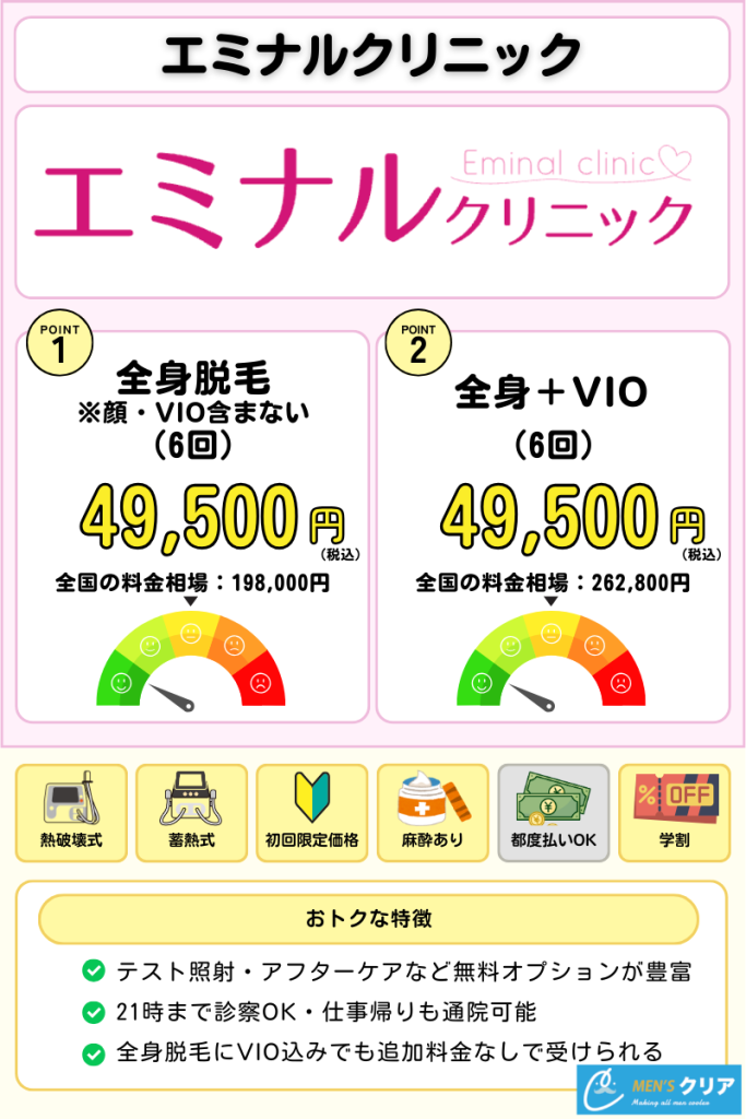 医療脱毛_おすすめ_エミナルクリニック