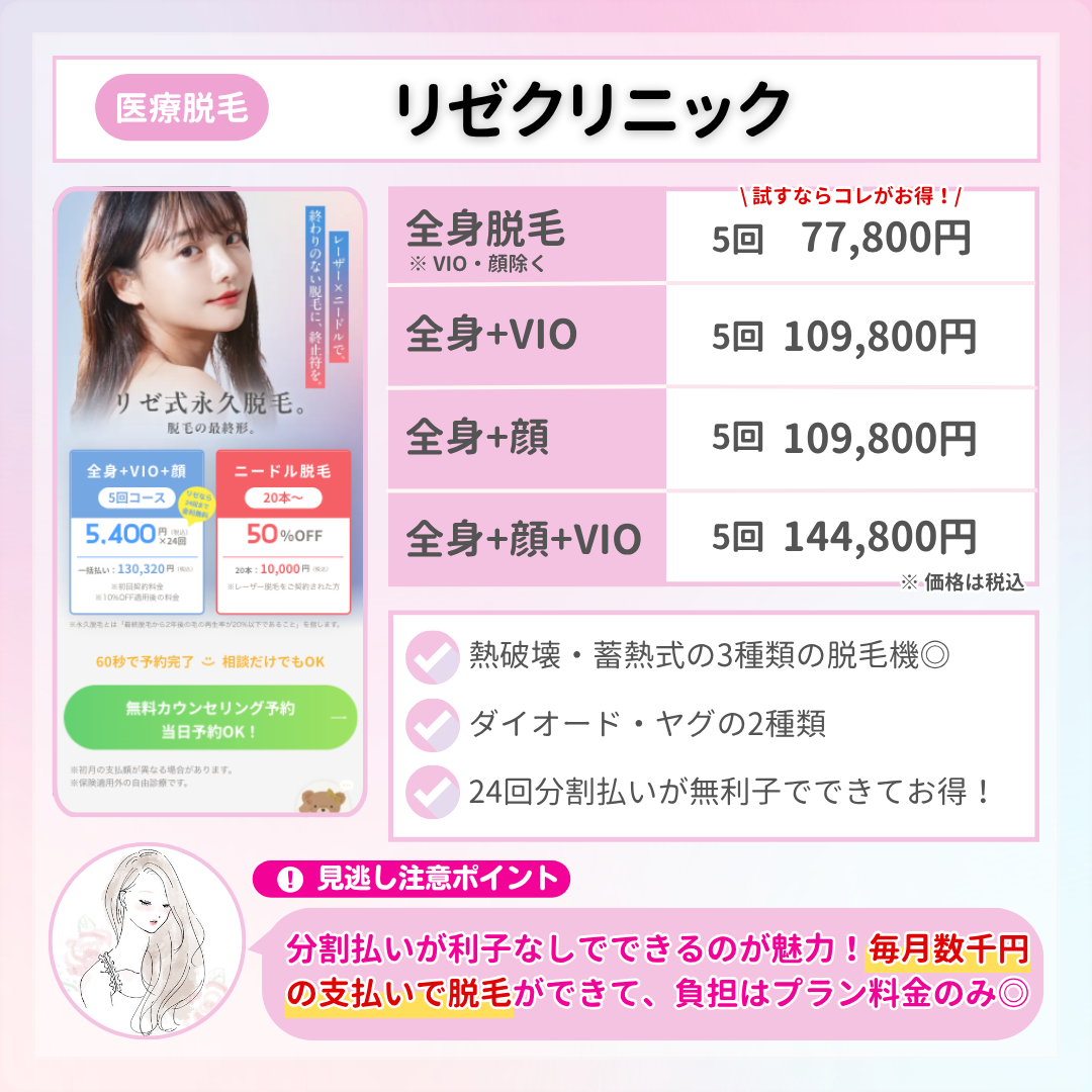 池袋_医療脱毛_リゼクリニック