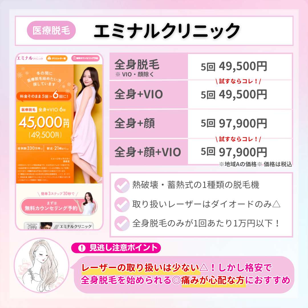 池袋_医療脱毛_エミナルクリニック