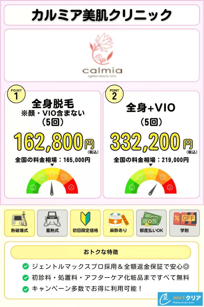 医療脱毛_おすすめ_カルミア美肌クリニック